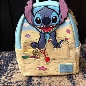 Disney Stitch Kids Backpack - Blue and Cream